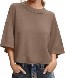 Casual Crewneck Lightweight Knit Top PA40