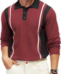 Men's Collared Knit Lightweight Sweater PA47