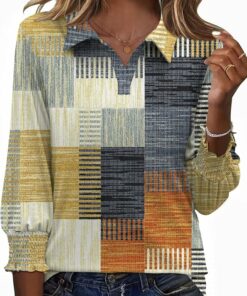 Orange Checkered Polo Shirt PA6