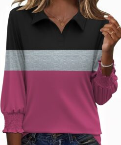 Purple Colorblock Polo Shirt PA7