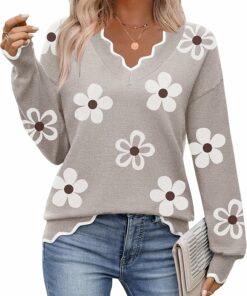 White Flower Long Sleeve Top PA11